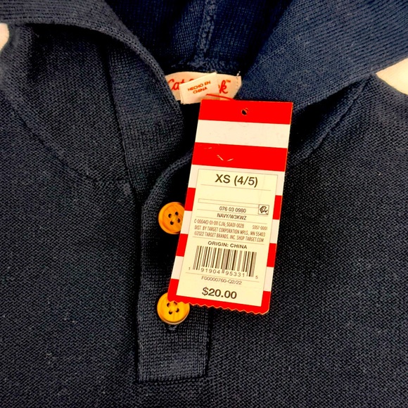 Cat & Jack Hooded Pullover Sweater Front Pocket Ribbed Hem & Wrists XS(4… - Picture 6 of 7